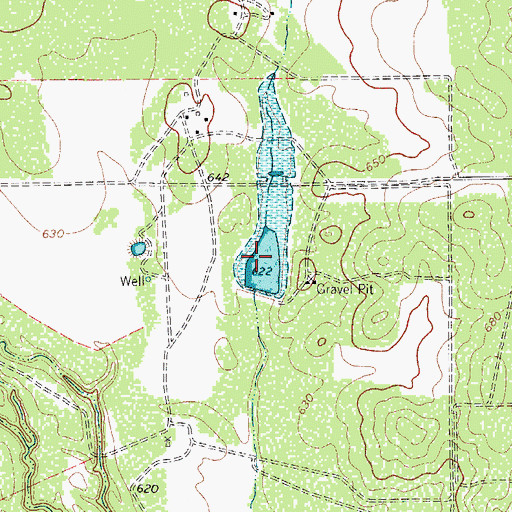 Topographic Map of Eschenburg Lake, TX