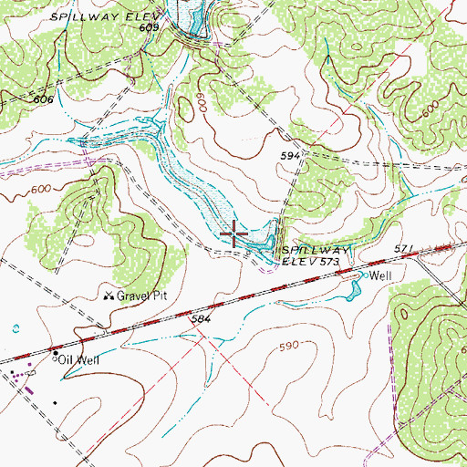 Topographic Map of Morrow Lake Number 1, TX