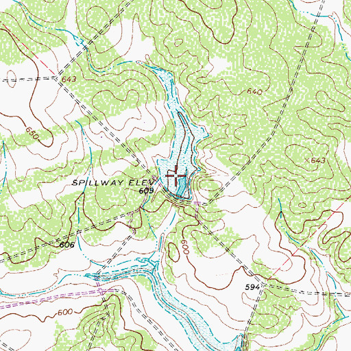 Topographic Map of Morrow Lake Number 2, TX