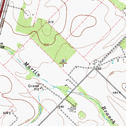 Topographic Map of Derby Dam, TX