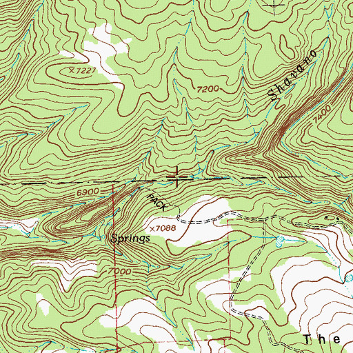 Topographic Map of East Branch Shavano Creek, CO