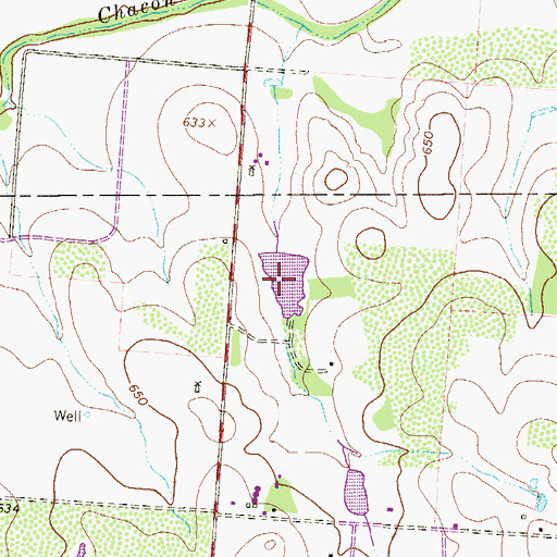 Topographic Map of Cox Reservoir, TX
