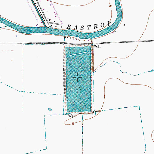 Topographic Map of Evans Lake, TX