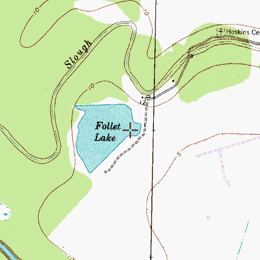 Topographic Map of Brock Reservoir Dam, TX