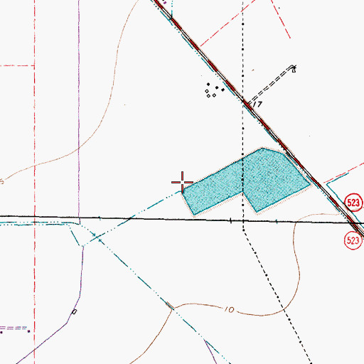 Topographic Map of Coale Dam, TX