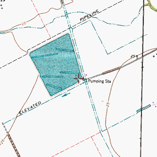 Topographic Map of Hudeck Reservoir Levee, TX