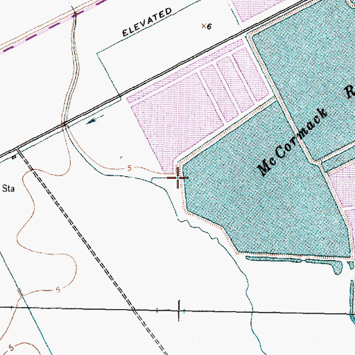 Topographic Map of McCormack Reservoir Number Dam, TX