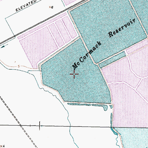 Topographic Map of McCormack Reservoir Number 3, TX