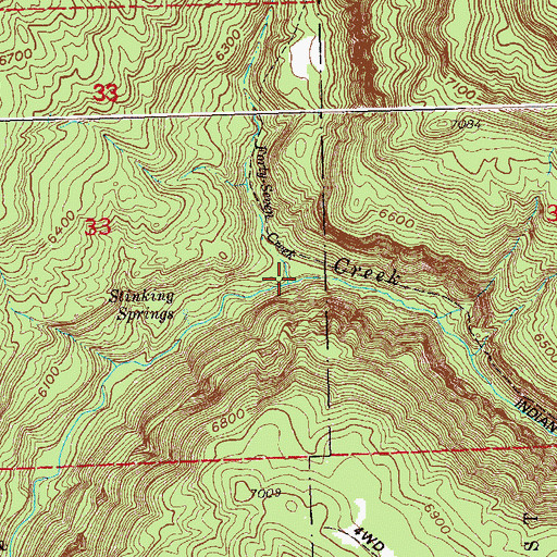 Topographic Map of Forty-seven Creek, CO
