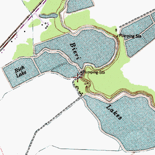 Topographic Map of Bieri Lake Number 1, TX