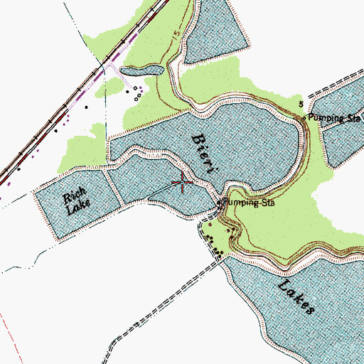 Topographic Map of Bieri Lake Number 2 Levee, TX