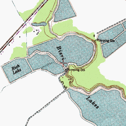Topographic Map of Bieri Lake Number 3 Levee, TX