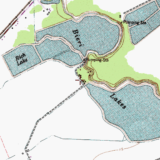 Topographic Map of Bieri Lake Number 4 Levee, TX