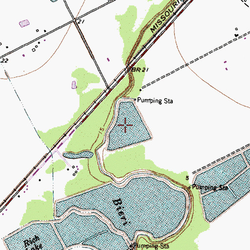 Topographic Map of Brown Lake, TX