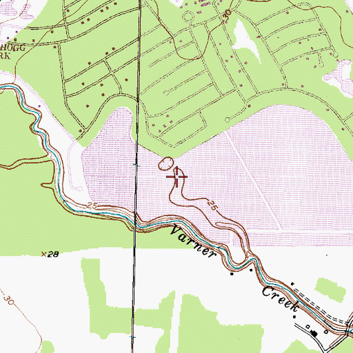 Topographic Map of Tenneco Lake Number 1, TX