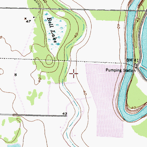 Topographic Map of Black Ranch Lake Levee, TX