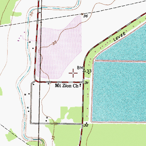 Topographic Map of Beal Reservoir, TX