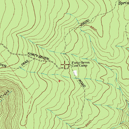 Topographic Map of Fortyseven Cow Camp, CO