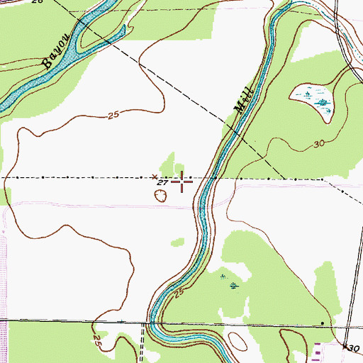 Topographic Map of Bintliff Lake, TX