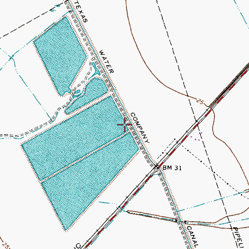 Topographic Map of Dingle Lake Number 1 Levee, TX