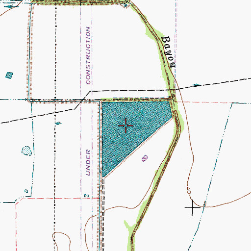 Topographic Map of Division Lake, TX