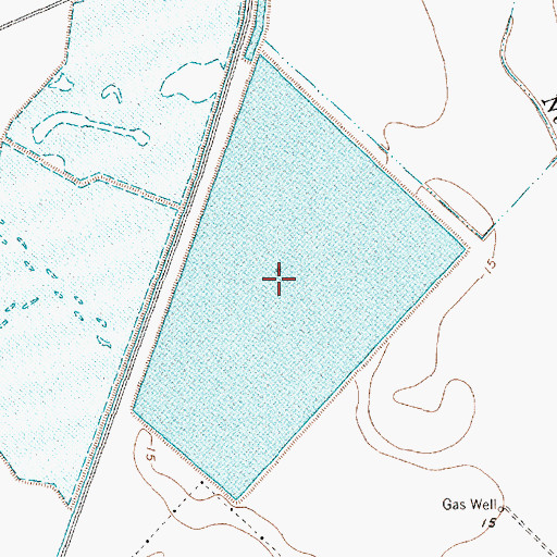 Topographic Map of Monsanto Reservoir, TX