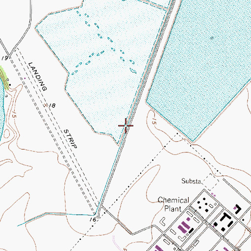 Topographic Map of Duck Lake Dam, TX