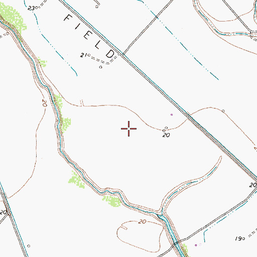 Topographic Map of Mustang Lake East, TX