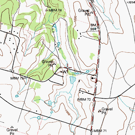 Topographic Map of Hempel Dam, TX