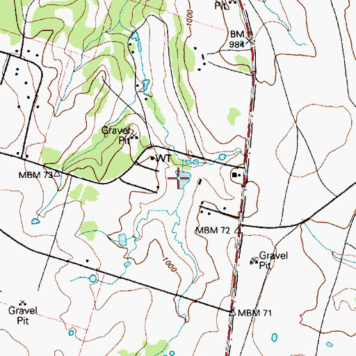 Topographic Map of Hempel Lake, TX