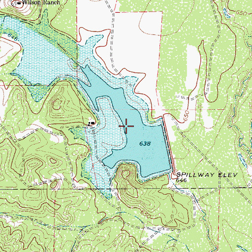 Topographic Map of Wilson Lake, TX