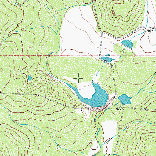 Topographic Map of Richardson Lake, TX