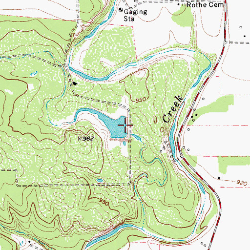 Topographic Map of Texas No Name Number 5 Dam, TX