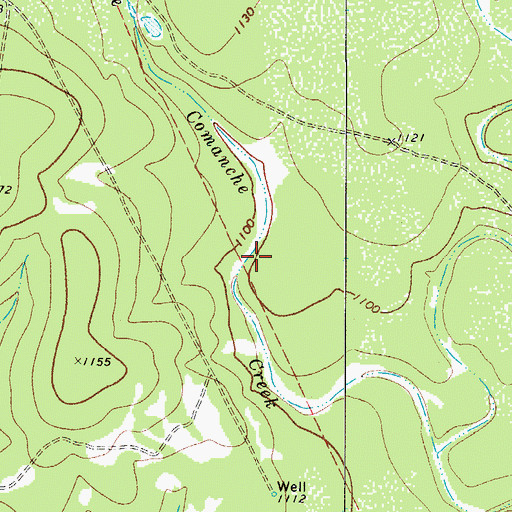 Topographic Map of Soil Conservation Service Site 11 Reservoir, TX