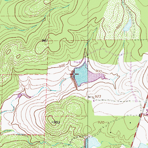Topographic Map of Leinweber Lake, TX