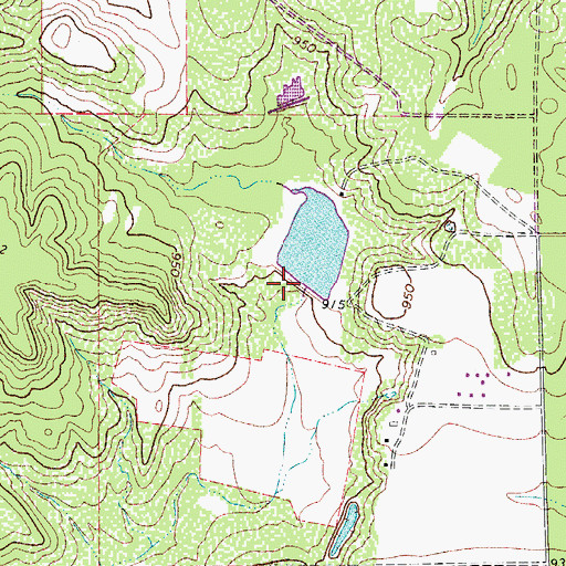 Topographic Map of Mumme Lake, TX