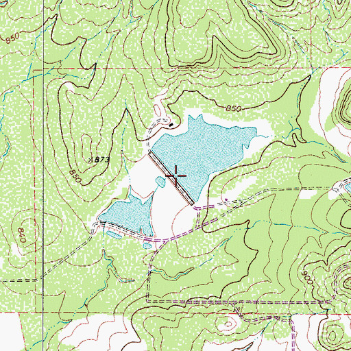 Topographic Map of Collins Lake, TX