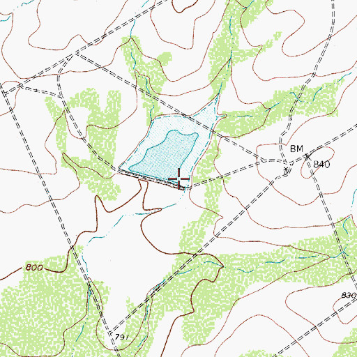 Topographic Map of Peterson Lake, TX