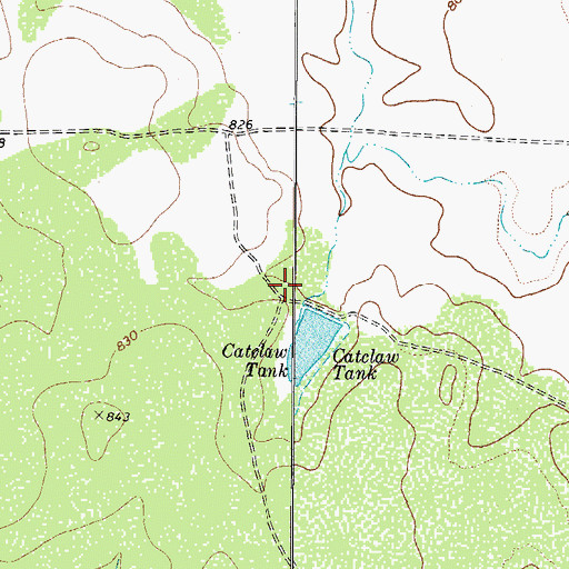 Topographic Map of Watkins Lake Number 1 Dam, TX