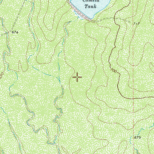 Topographic Map of Chaparrosa Lake Dam, TX