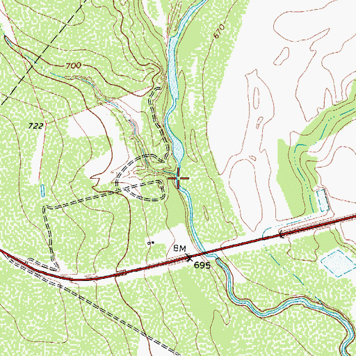 Topographic Map of Knowles Reservoir, TX