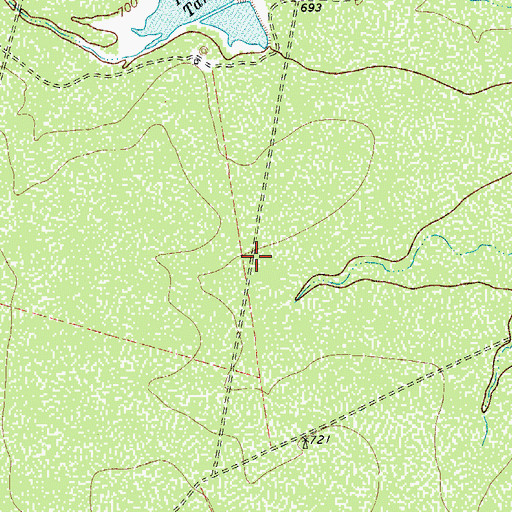 Topographic Map of Indio Dam, TX