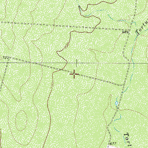 Topographic Map of Cassin Dam, TX