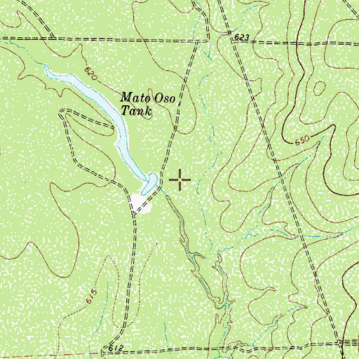 Topographic Map of Cometa Lake Dam, TX