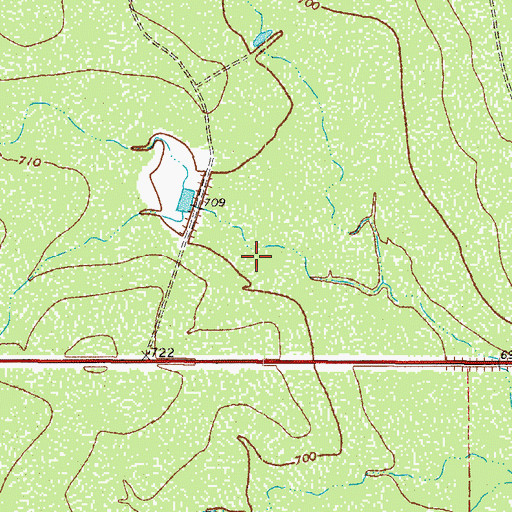 Topographic Map of Finley Lake, TX
