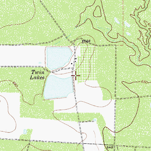 Topographic Map of Mann Lake, TX