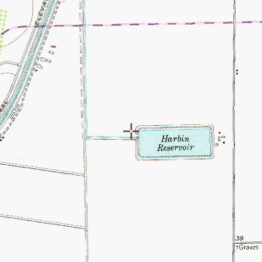 Topographic Map of Harbin Levee, TX