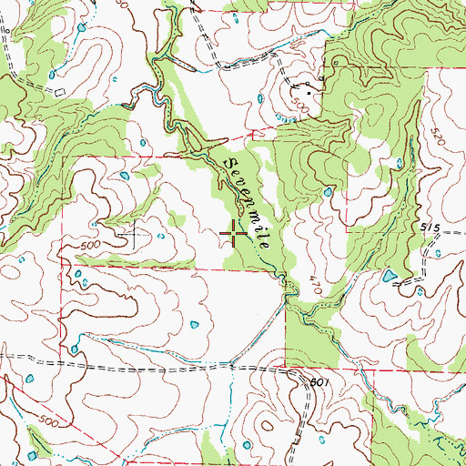 Topographic Map of Soil Conservation Service Site 12 Dam, TX