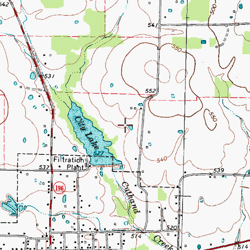 Topographic Map of City Lake Dam, TX