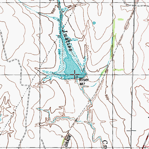 Topographic Map of Harrington South Lake, TX